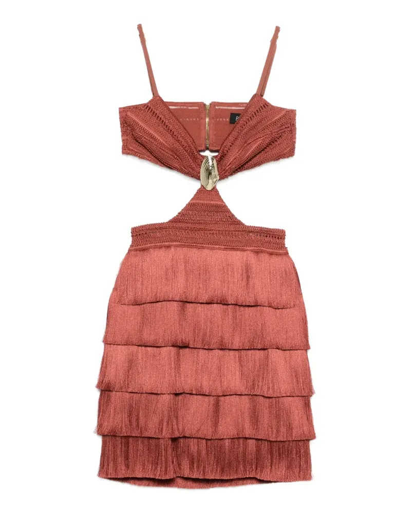 Pat Bo Fransen-Minikleid mit Cut-Out - Braun Braun