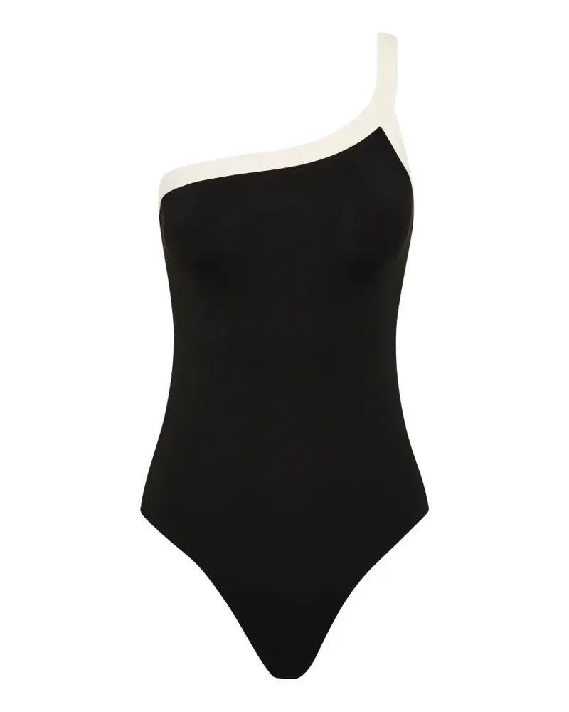 BONDI BORN Nicky One-Shoulder-Badeanzug - Schwarz Schwarz