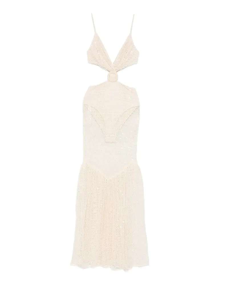Pat Bo cutout embellished maxi dress - Nude Nude