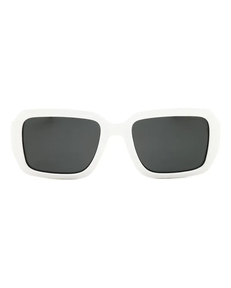 Polaroid oversized rectangle-frame sunglasses - Weiß Weiß