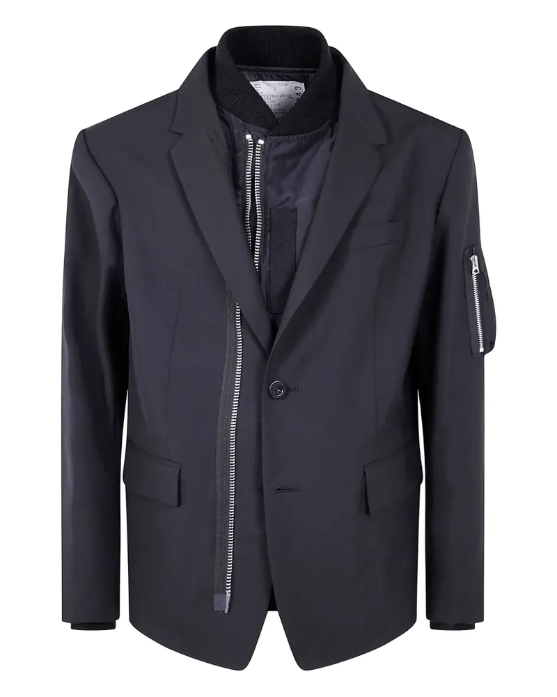 Sacai Jacke mit zwei Knöpfen - Schwarz Schwarz