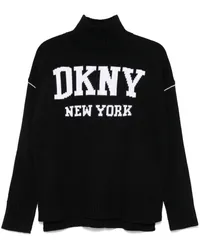 DKNY logo-intarsia sweater Schwarz