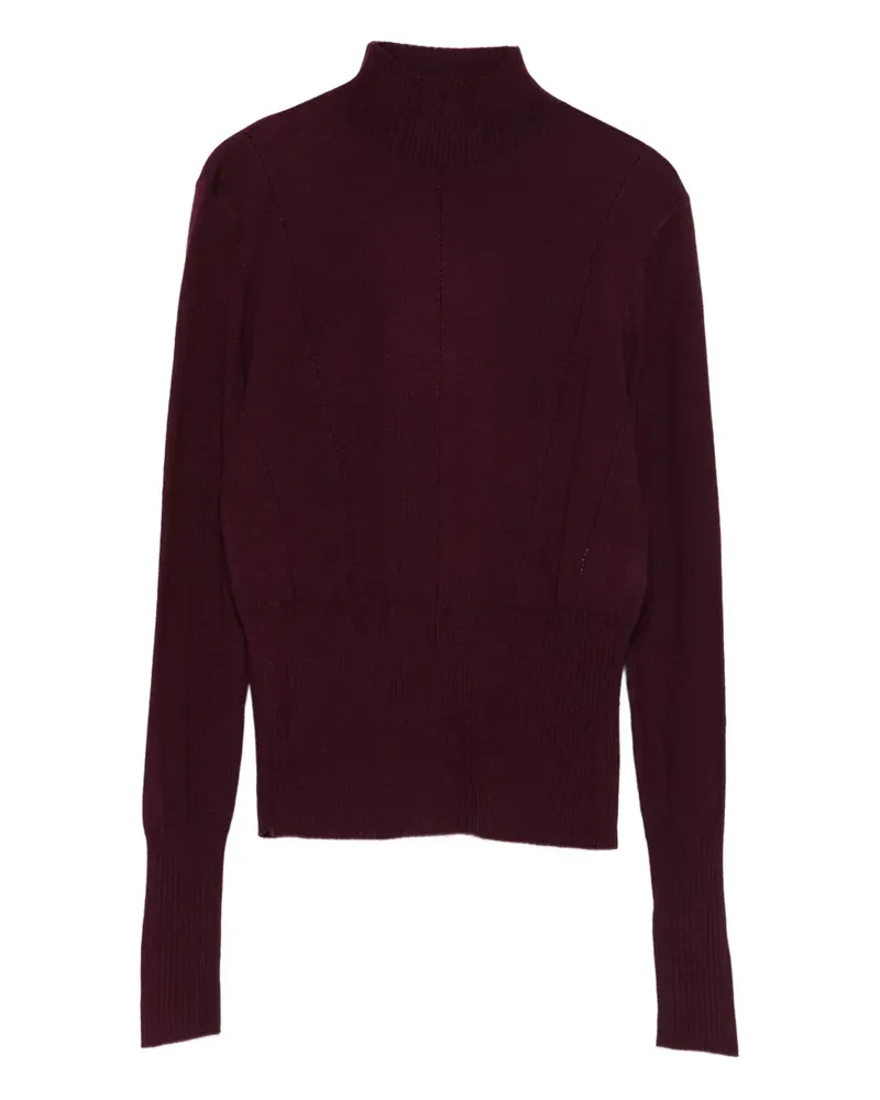 Patrizia Pepe Pullover mit Stehkragen - Rot Rot