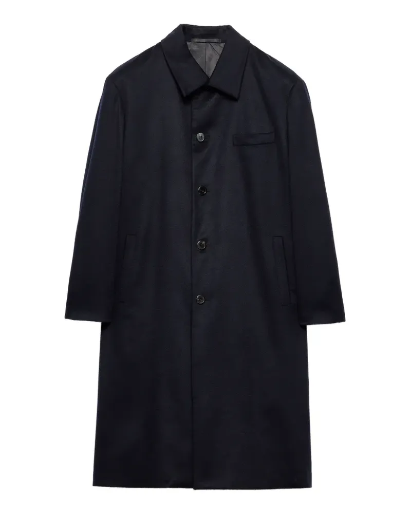 Prada Einreihiger Mantel - Blau Blau
