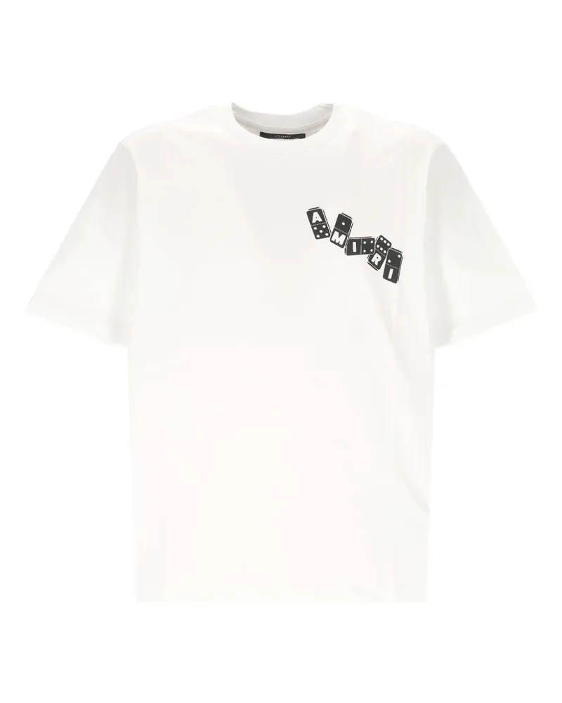 Amiri T-Shirt mit Domino-Print - Weiß Weiß