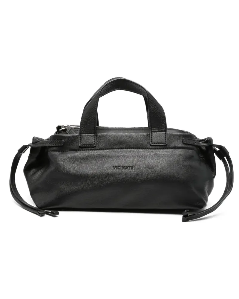 Vic Matié drawstring leather tote bag - Schwarz Schwarz