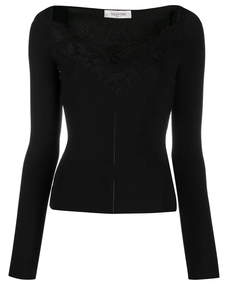 Valentino Garavani Pullover mit Spitze - Schwarz Schwarz