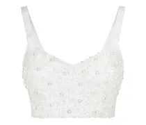 KIM DOLCE&GABBANA Korsett-Top mit Perlen - Weiß
