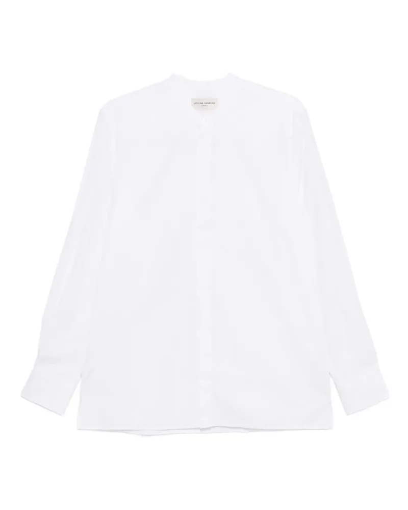 Officine Generale Gaston band-collar shirt - Weiß Weiß