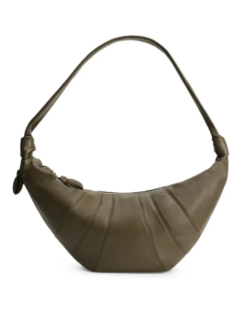 Christophe Lemaire Croissant leather shoulder bag - Grün Grün