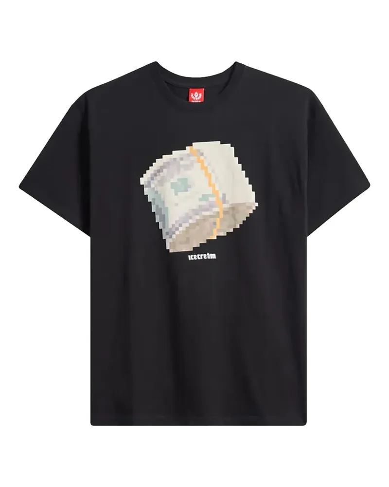 ICECREAM pixel-print t-shirt - Schwarz Schwarz
