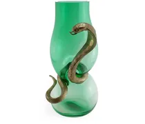 Cobra Vase aus Glas 400mm - Grün