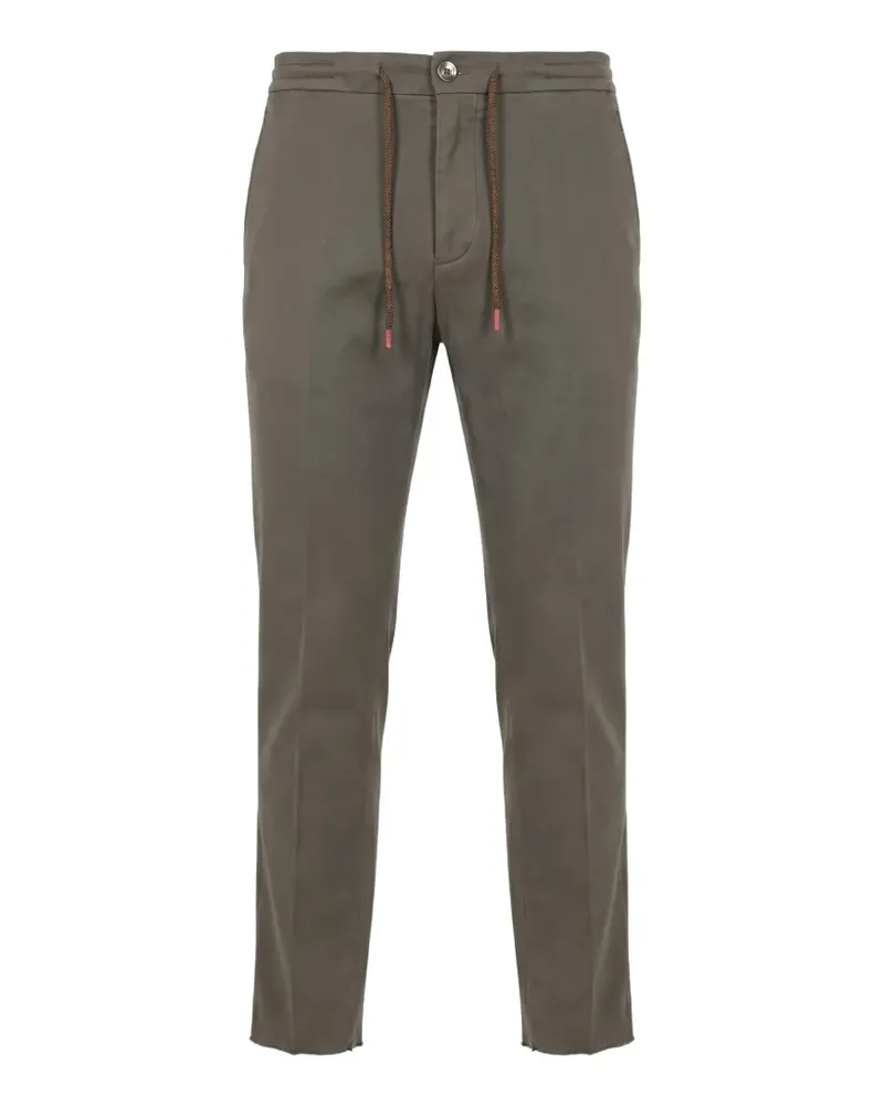 Kiton Ungesäumte Hose mit Kordelzug - Grün Grün