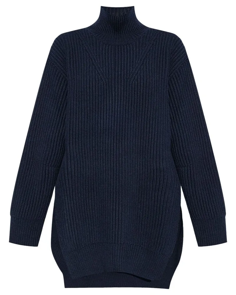 Jil Sander Grob gerippter Pullover - Blau Blau