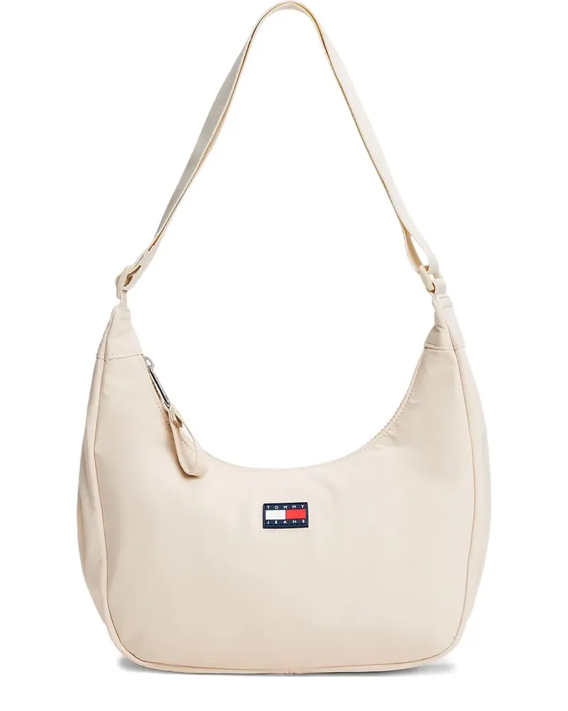 Tommy Hilfiger Schultertasche mit Logo-Patch - Nude Nude