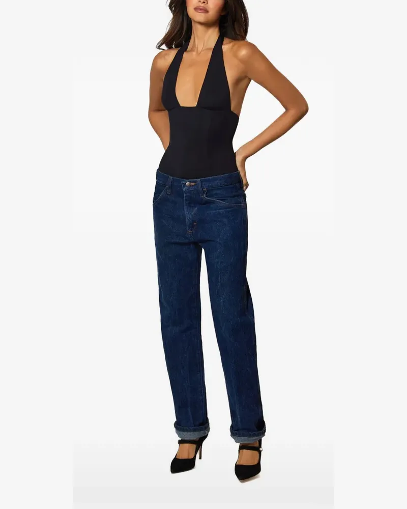 Kiki De Montparnasse halterneck plunging bodysuit - Blau Blau