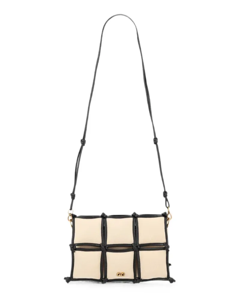 Cult Gaia Gaia's Puff knotted cage-detail cross body bag - Nude Nude