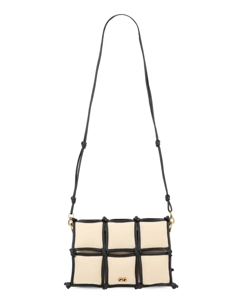 Cult Gaia Gaia's Puff knotted cage-detail cross body bag - Nude Nude