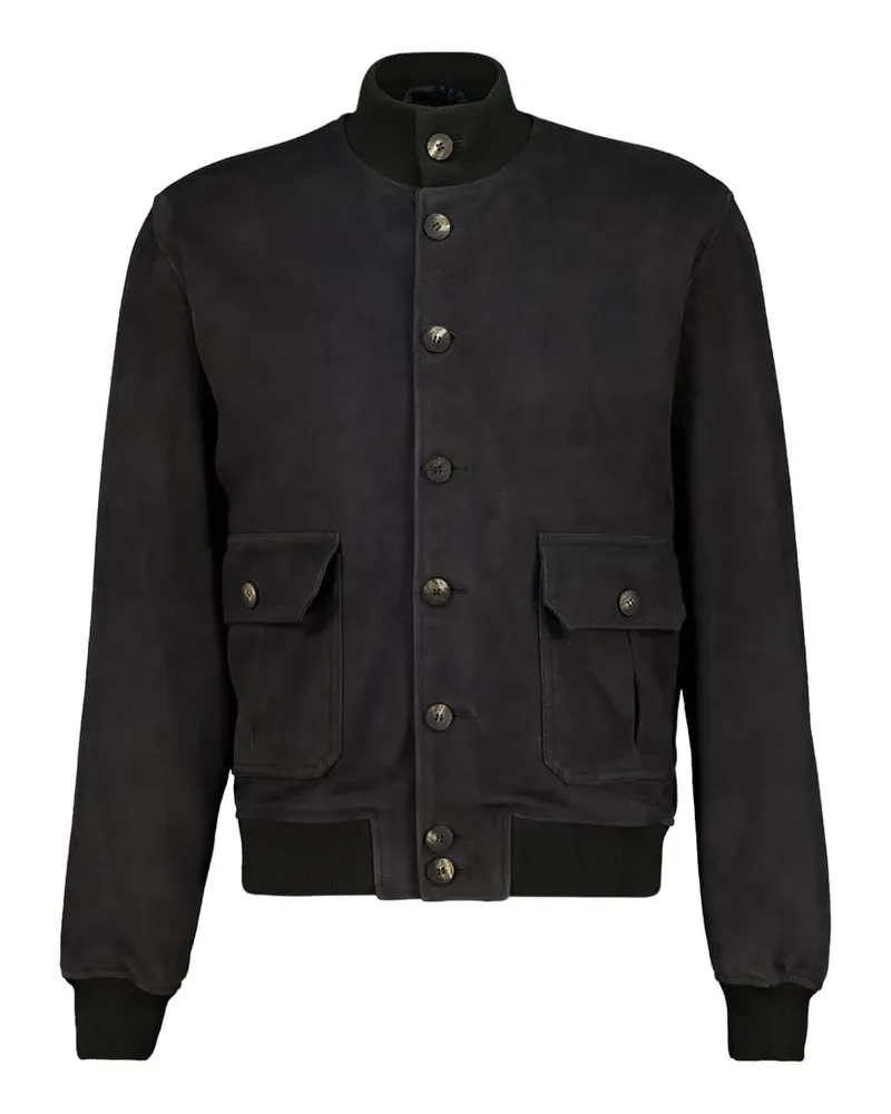 Frescobol Carioca Vincente suede bomber jacket - Grau Grau