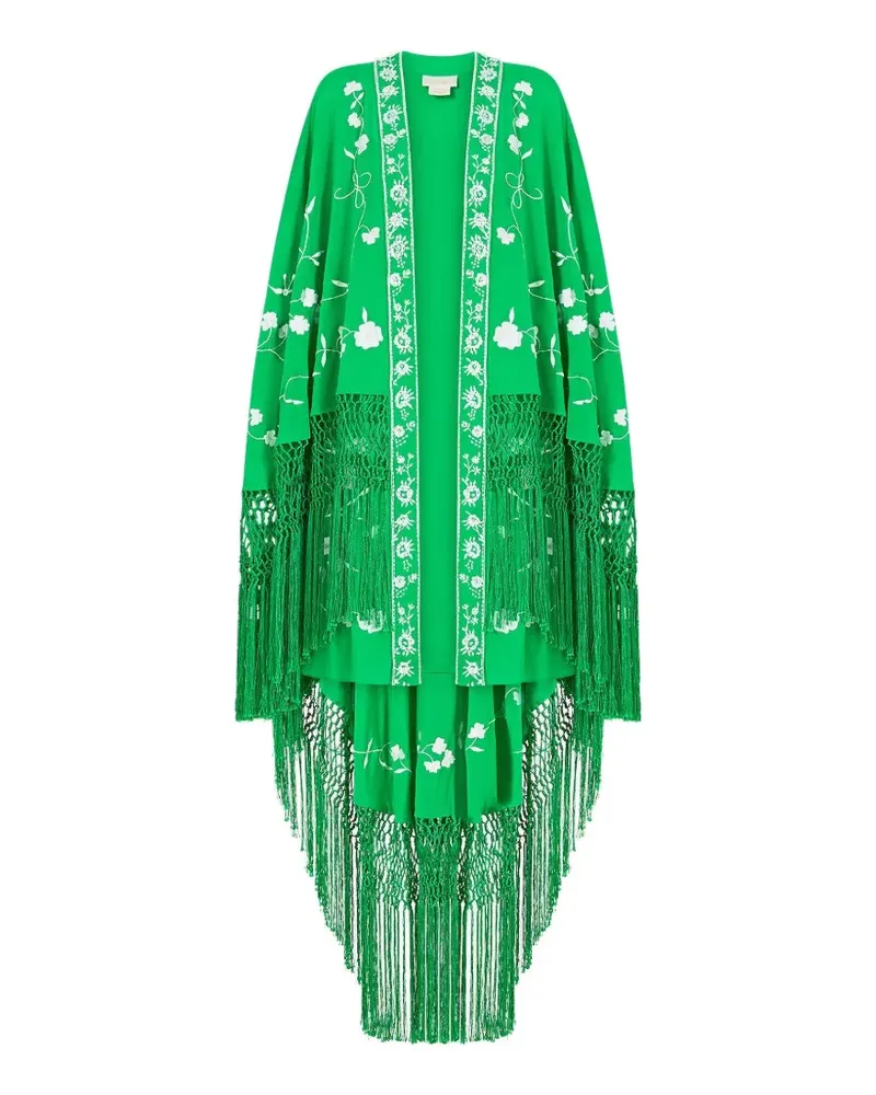 Camilla Sacromonte Señorita draped high-low jacket - Grün Grün