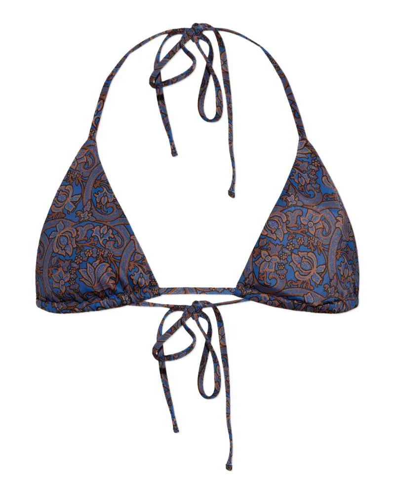 Matteau Triangel-Bikinioberteil mit Print - Blau Blau