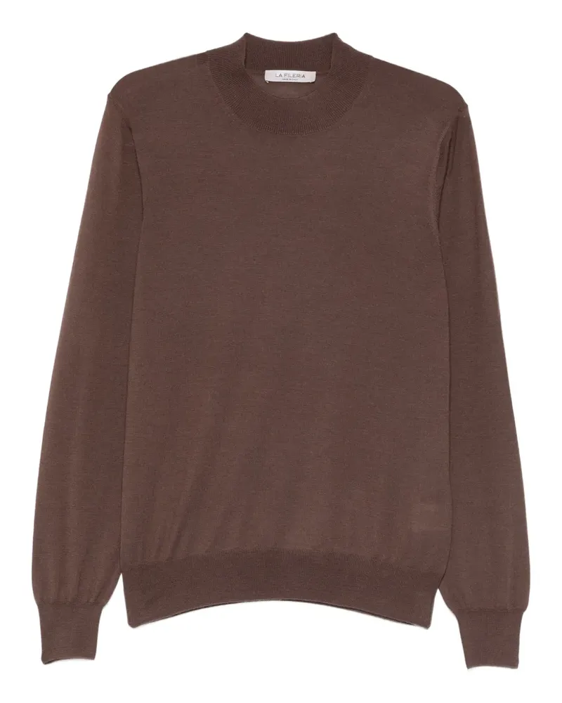 La Fileria Klassischer Pullover - Braun Braun