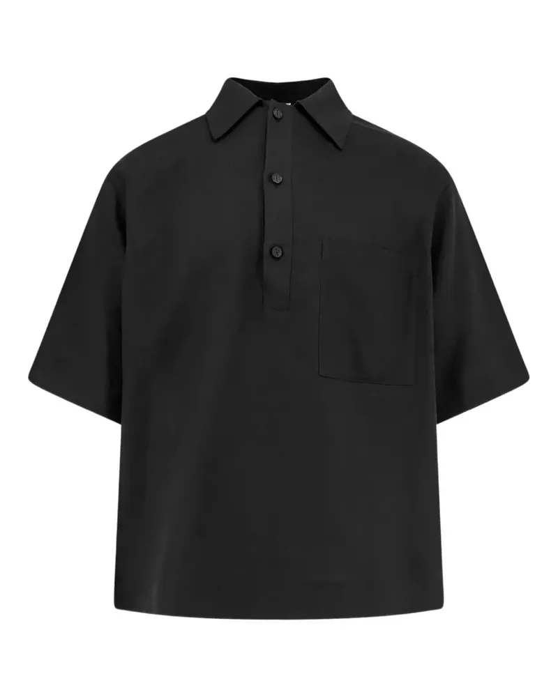 Hevò Montursi short-sleeve chest-pocket shirt - Schwarz Schwarz