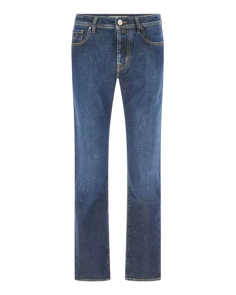 Jacob Cohën logo-embroidered slim-fit jeans - Blau Blau