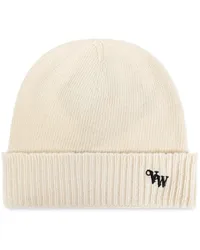 Vivienne Westwood Kaschmir-Beanie mit Logo-Stickerei Nude