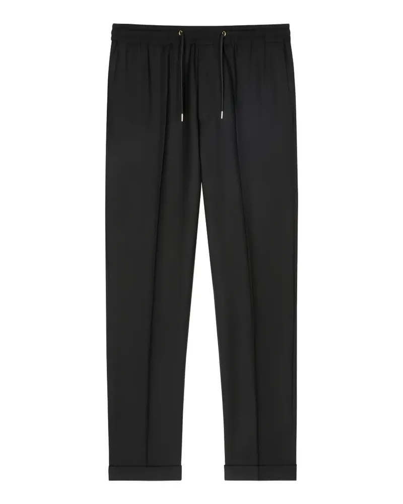 Paul Smith A Suit To Travel In - slim-fit black drawstring-waist wool trousers - Schwarz Schwarz