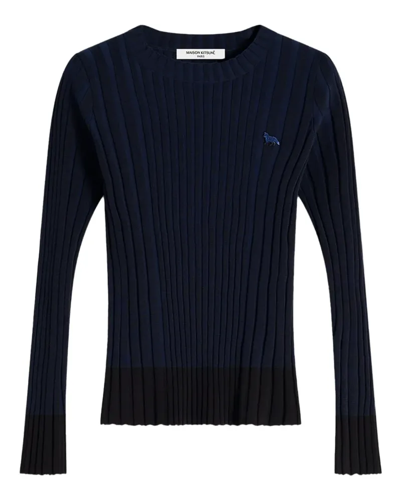 Kitsuné Gerippter Pullover - Blau Blau