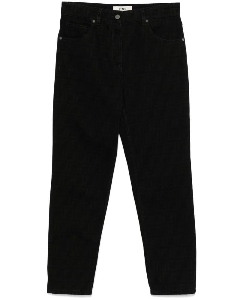 Fendi Jeans mit FF - Schwarz Schwarz