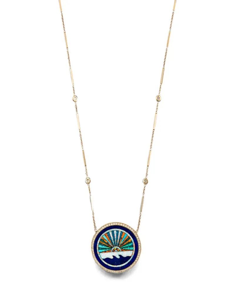 Jacquie Aiche Sunshine diamond and opal necklace - Gold Gold