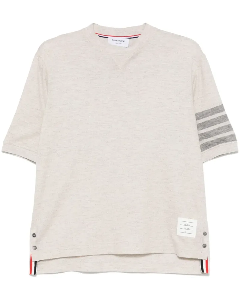 Thom Browne 4 Bar T-Shirt aus Jersey - Grau Grau