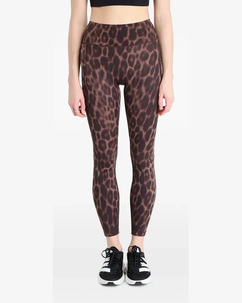 adidas Leggings mit Leoparden-Print - Braun Braun