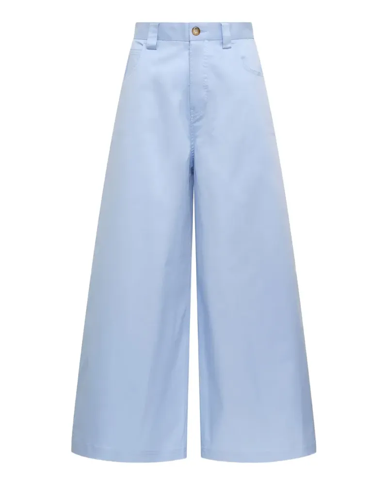 Maliparmi contrast-stitch wide-leg trousers - Blau Blau