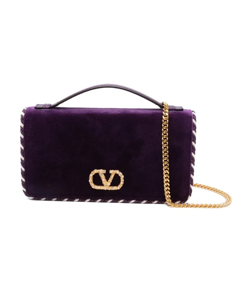 Valentino Garavani Kleine VLogo Signature Clutch - Violett Violett