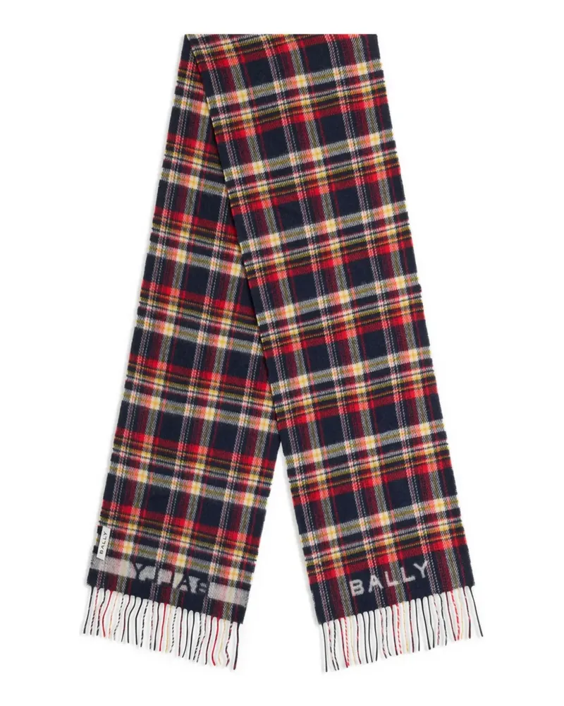 Bally Schal mit Schottenkaro - Blau Blau