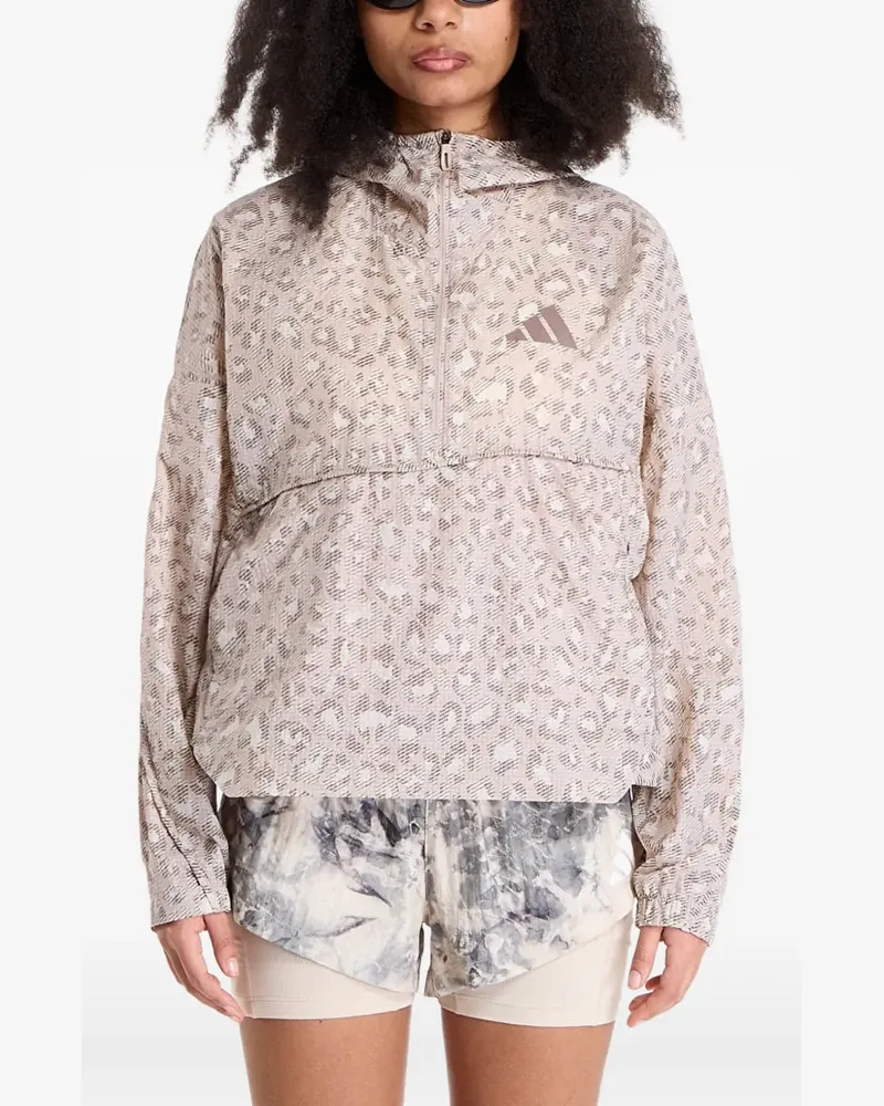 adidas Terrex Xploric Clima365 leopard-print anorak - Nude Nude