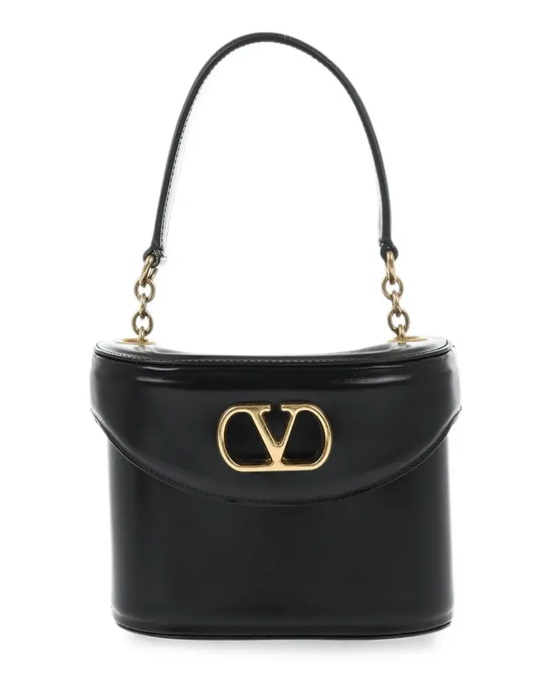 Valentino Garavani VLogo Signature leather tote bag - Schwarz Schwarz