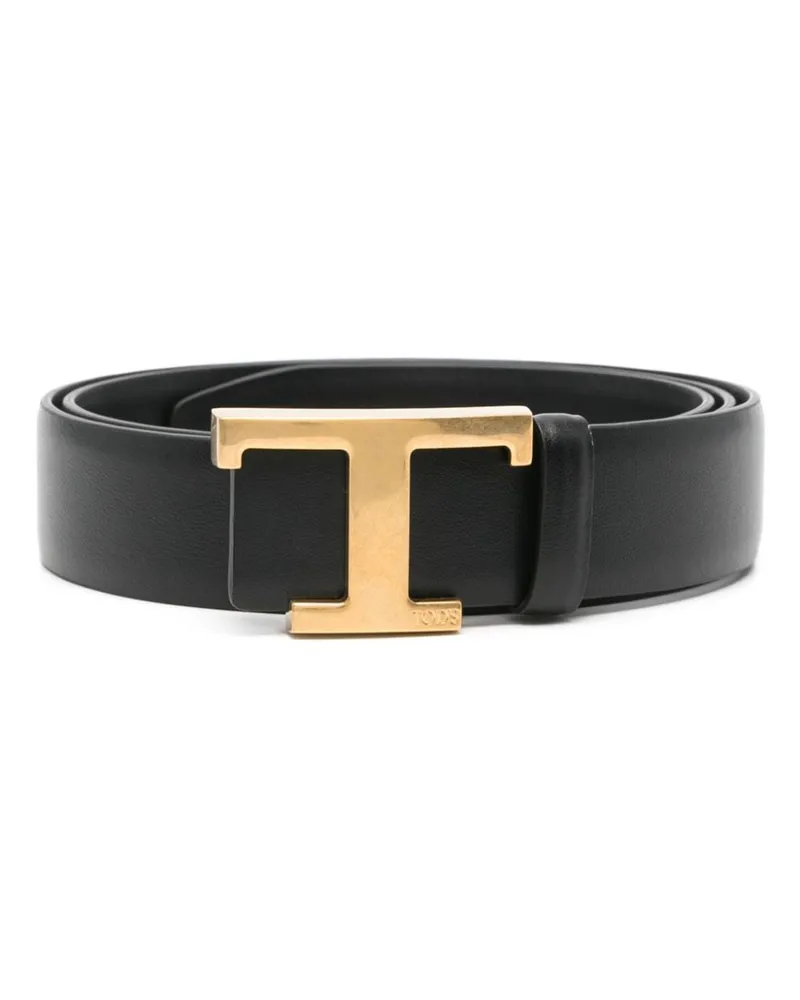 TOD'S Wendbarer T Timeless Gürtel - Schwarz Schwarz