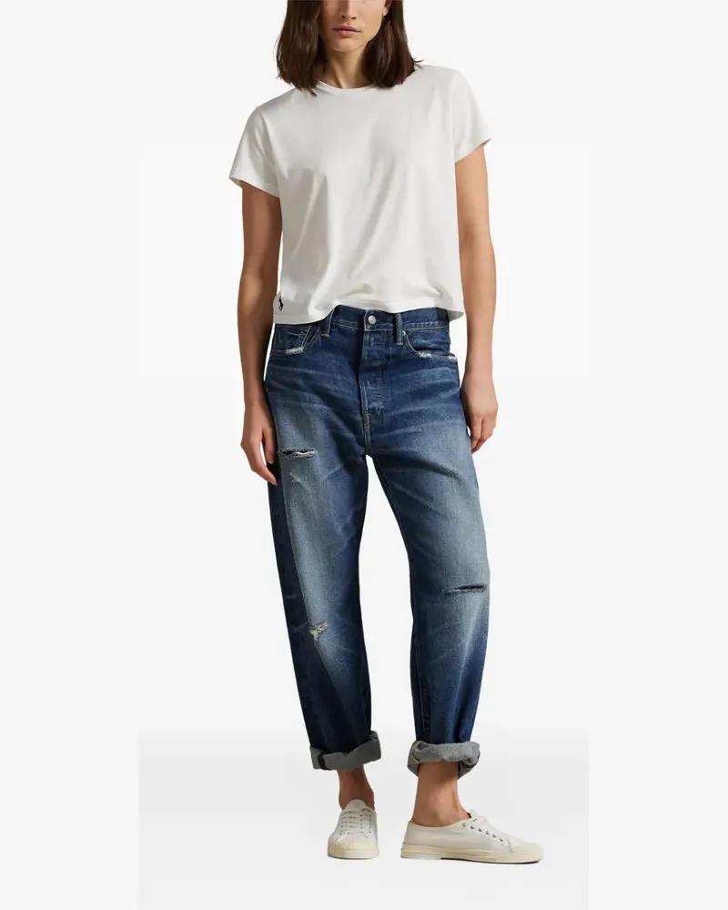 Ralph Lauren Gerade Jeans im Distressed-Look - Blau Blau