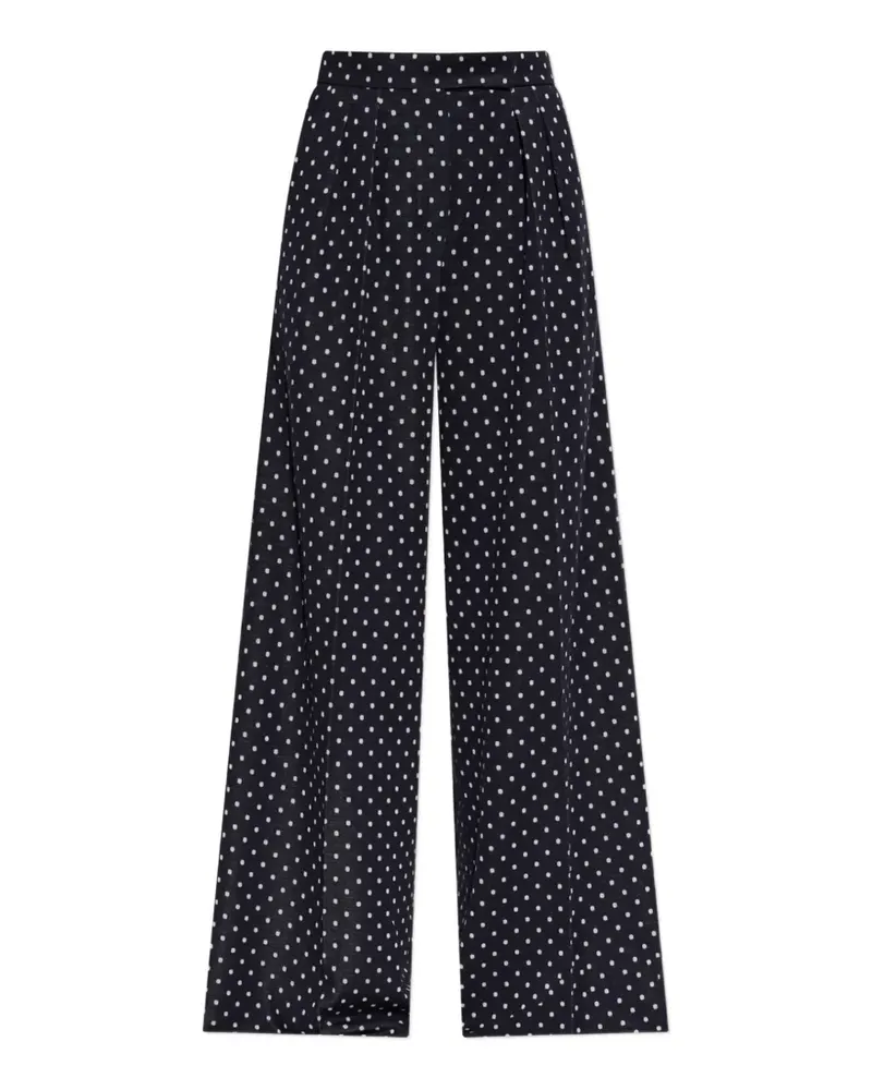Max Mara Cerbero polka-dot palazzo pants - Blau Blau