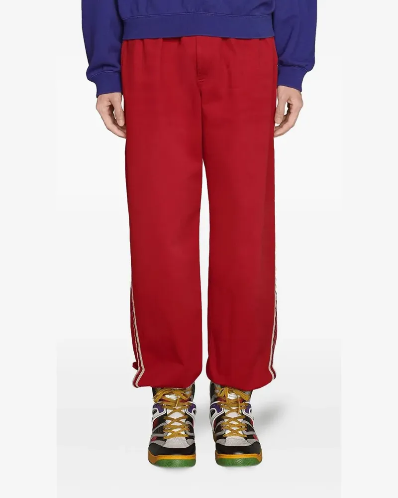 Gucci Jogginghose mit Streifen - Rot Rot