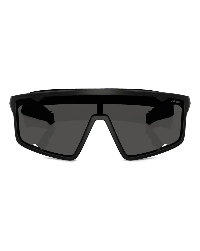 Prada Sonnenbrille mit Oversized-Gestell - Schwarz Schwarz