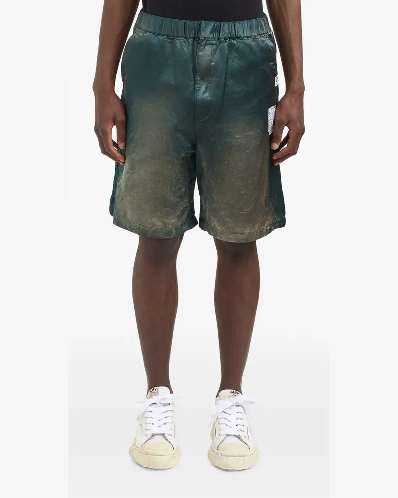 MIHARAYASUHIRO Ausgeblichene Bermudas aus Satin - Grün Grün