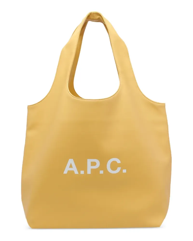 A.P.C. Ninon Schultertasche mit Logo-Print - Gelb Gelb