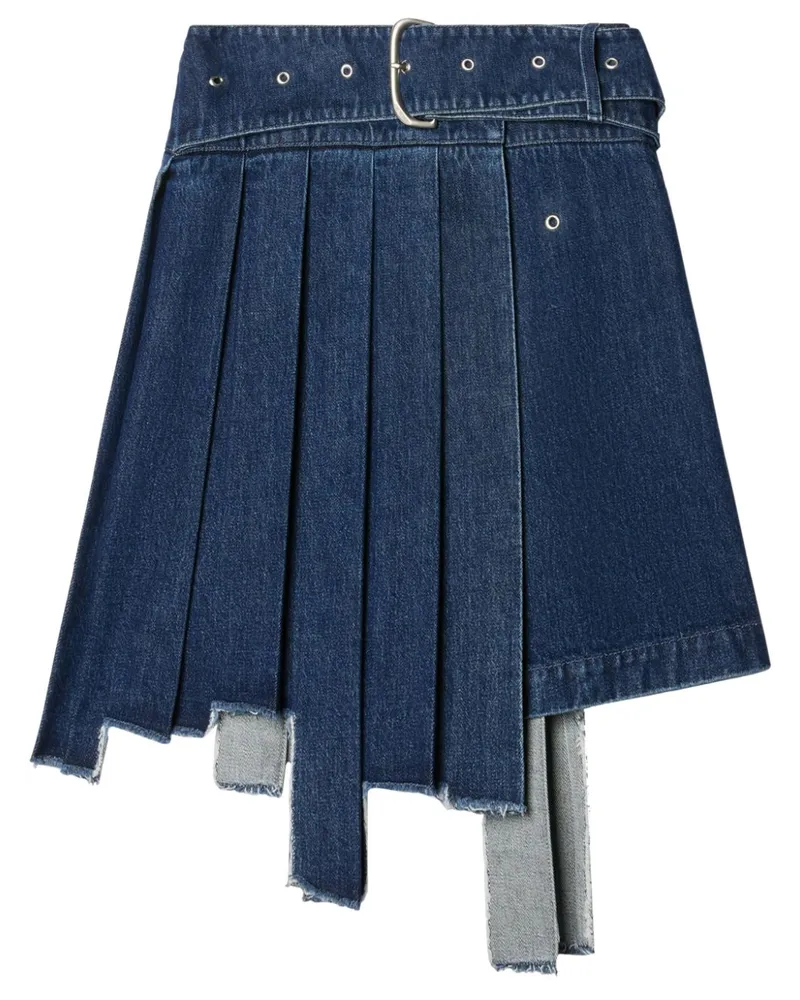 OFF-WHITE Asymmetrischer Faltenrock - Blau Blau