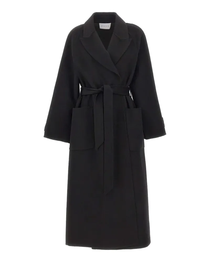 Kaos belted notch-lapel coat - Schwarz Schwarz