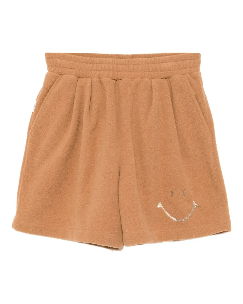 Joshua Sanders Fleece-Shorts mit Stickerei - Braun Braun